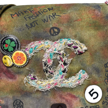 Chanel Washed Toile Graffiti On The Pavements Messenger Khaki Multicolor 7 of 9