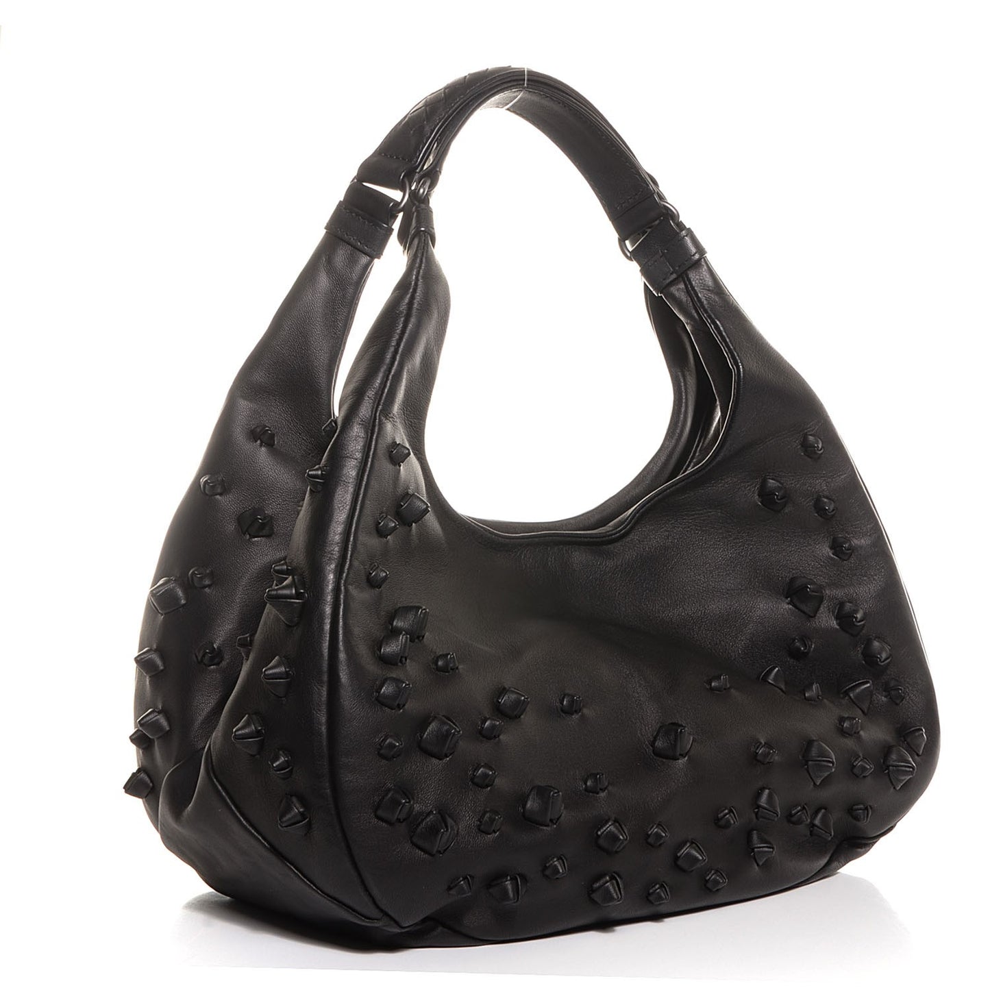 Nappa Medium Campana Knot Hobo Nero Black