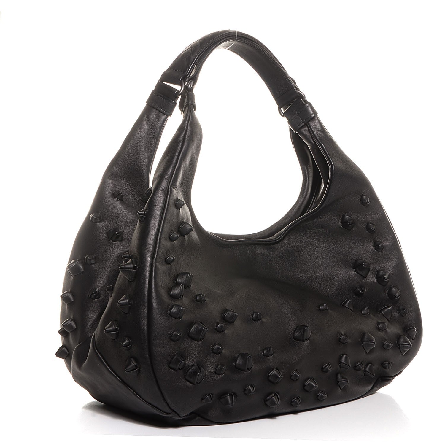 Bottega Veneta Nappa Medium Campana Knot Hobo Nero Black 3 of 8