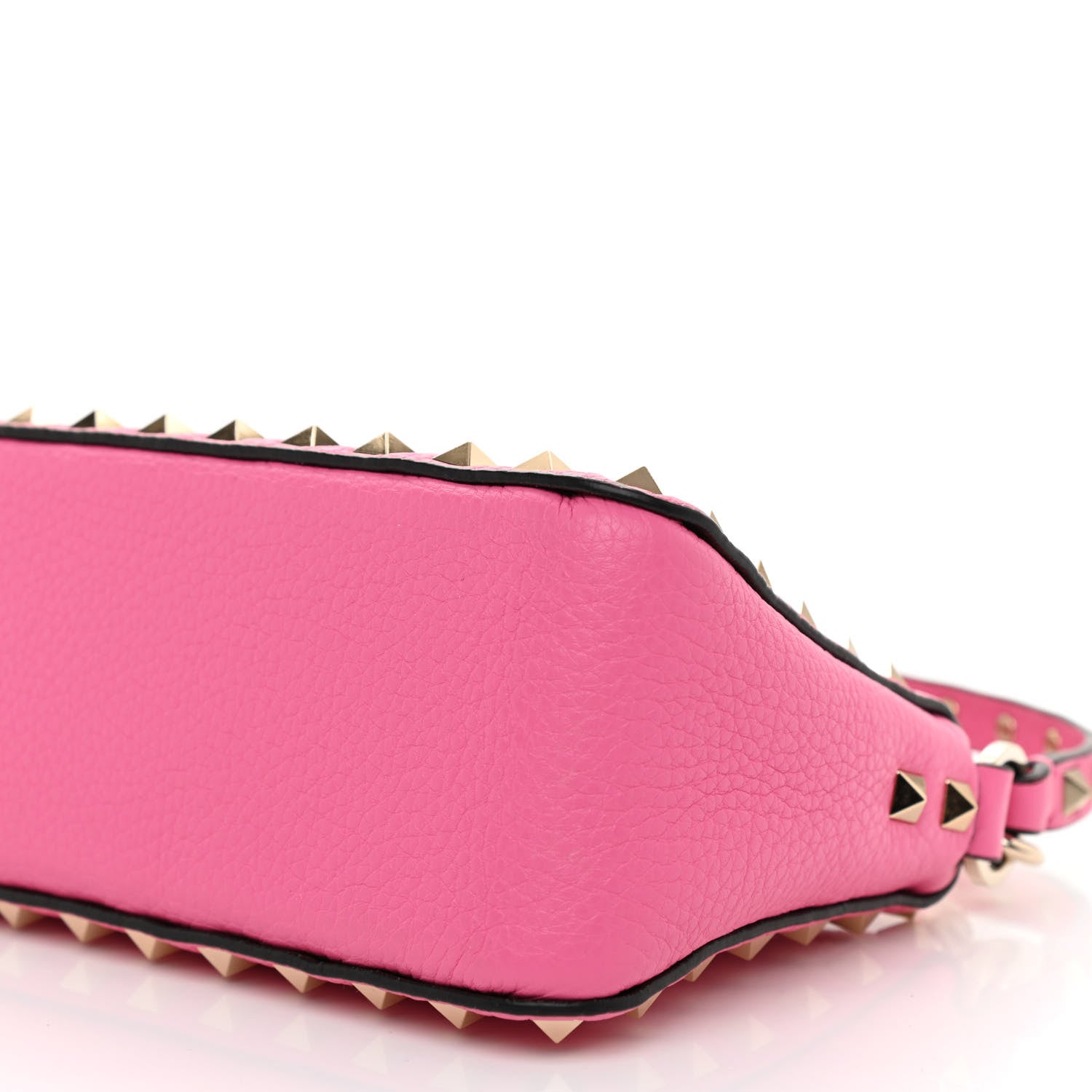 Valentino Garavani Pebbled Calfskin Small Rockstud Flip Lock Shoulder Bag Dawn Pink 7 of 7