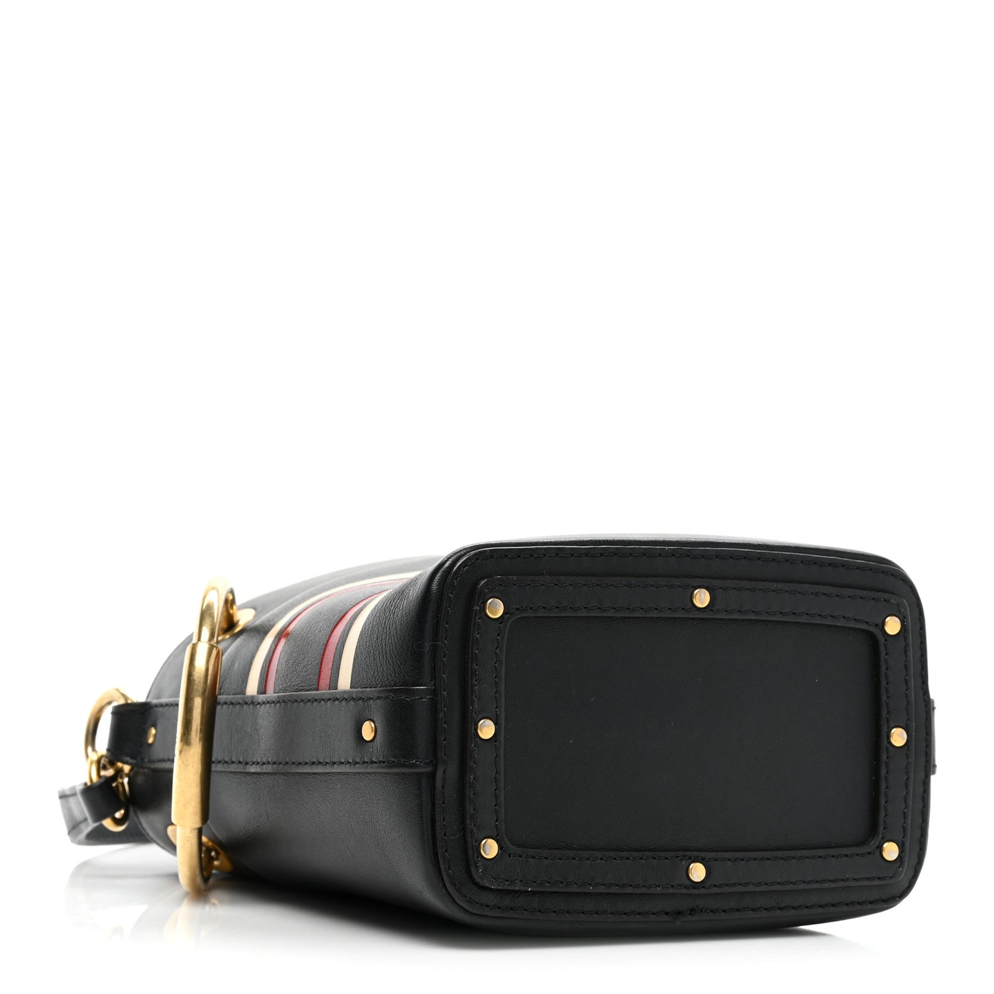 Smooth Calfskin Logo Mini Roy Bucket Bag Full Blue