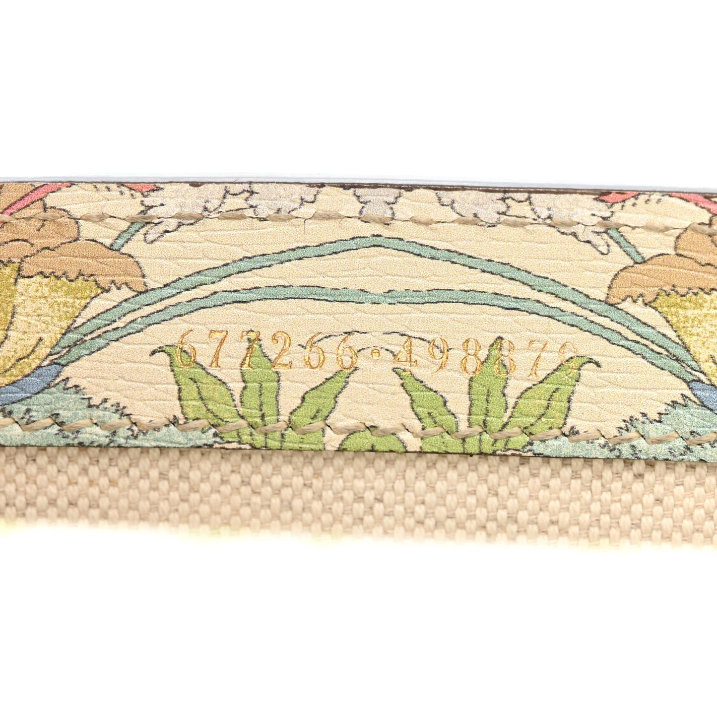 New Shangai Calfskin Tiger Savanah Web Mini Horsebit 1955 Shoulder Bag Chalky White Multicolor