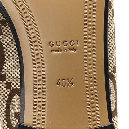 Gucci Monogram Jumbo GG Malaga Kid Horsebit Womens Jordaan Loafers 40.5 Camel Ebony New Acero Beige 7 of 10