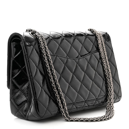 Chanel Distressed Patent Quilted 2.55 Reissue 227 Flap Black 3 of 12