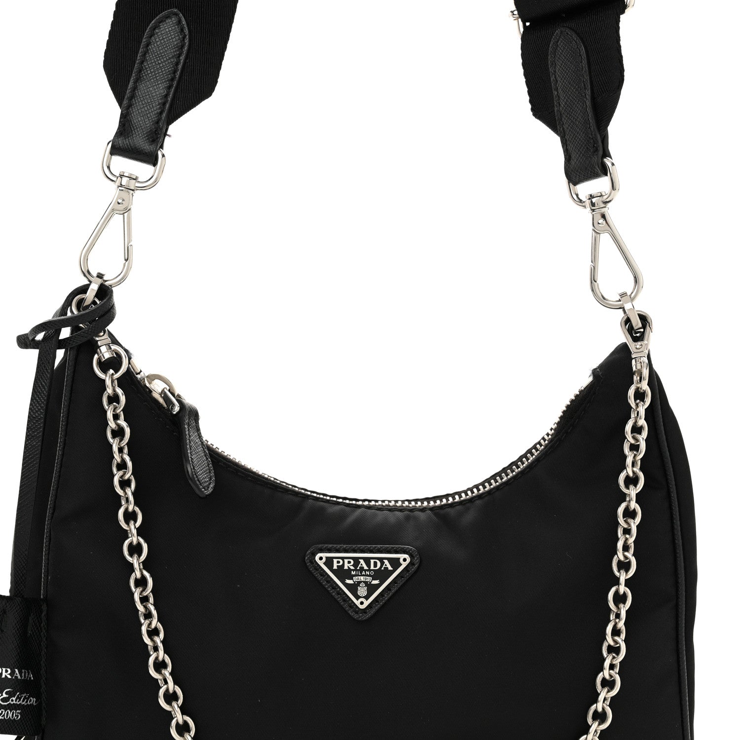 Prada Nylon Re-Edition 2005 Shoulder Bag Black 8 of 13
