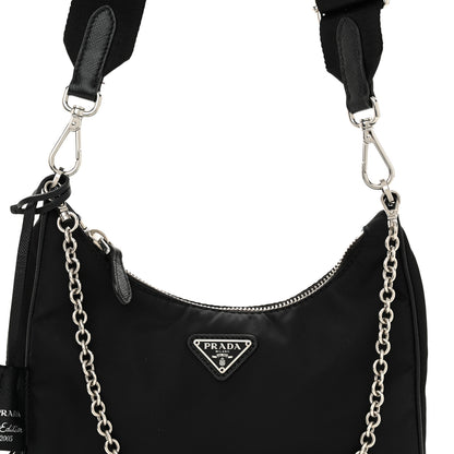 Prada Nylon Re-Edition 2005 Shoulder Bag Black 8 of 13