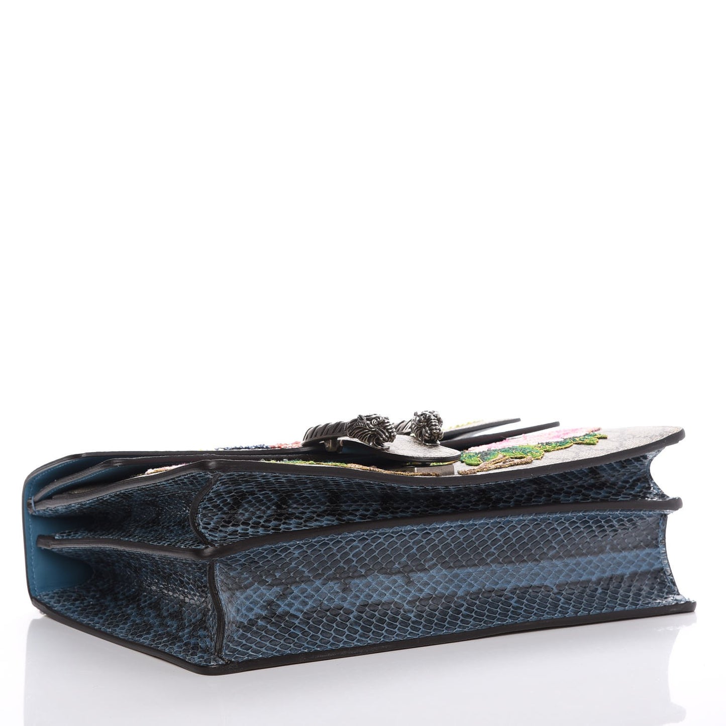 GG Supreme Monogram Python Embroidered Medium Dionysus Shoulder Bag