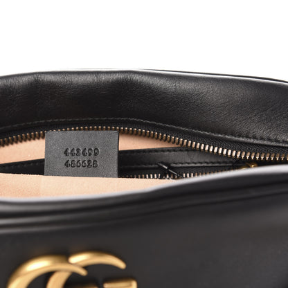 Gucci Calfskin Matelasse Medium GG Marmont Chain Shoulder Bag Black 7 of 11
