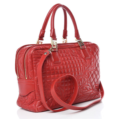 Versace Barocco Quilted Nappa Vanitas Demetra Bag Red 5 of 28