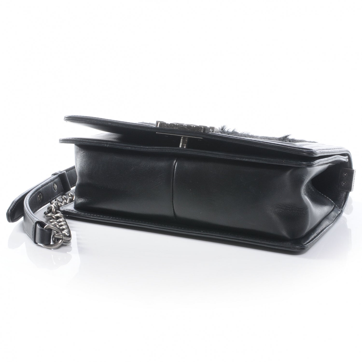 Chanel Goat Hair Medium Celtic Boy Flap Black 4 of 7