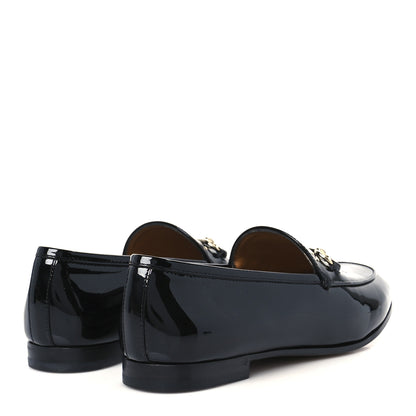 Gucci Patent Womens Jordaan Loafers 39.5 Black 5 of 12