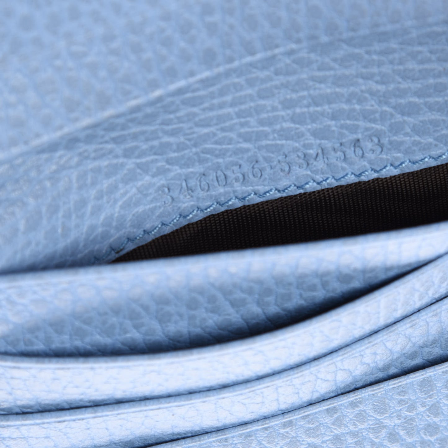 Monogram Dollar Calfskin Zip Around French Flap Wallet Beige Ebony Mineral Blue