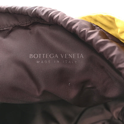 Bottega Veneta Nylon Calfskin Woven BV Tape Bucket Bag Brown Yellow 6 of 10