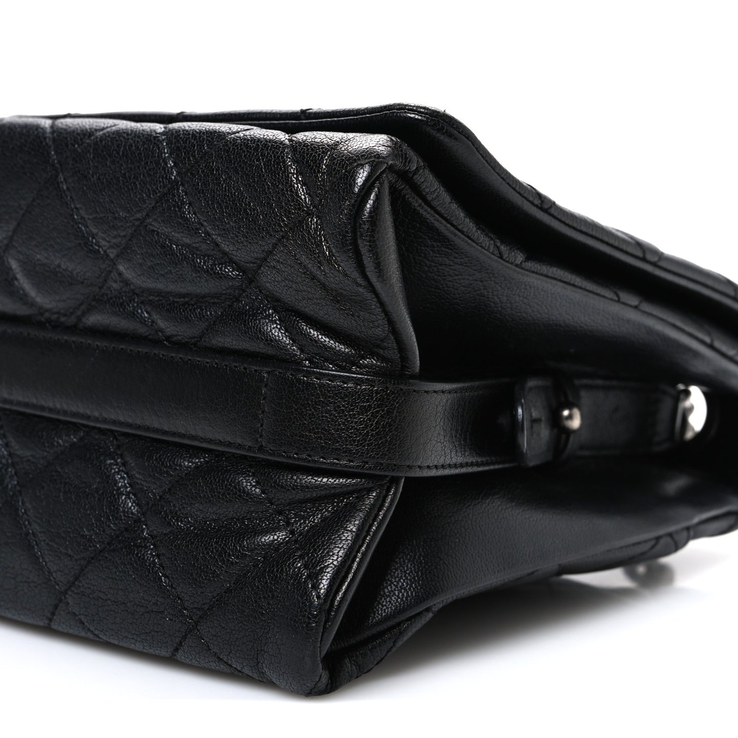 Metallic Goatskin Large City Rock Flap Black