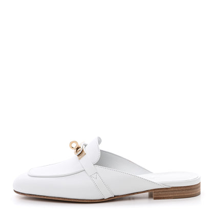 Hermes Calfskin Oz Mules 35 White 1 of 8