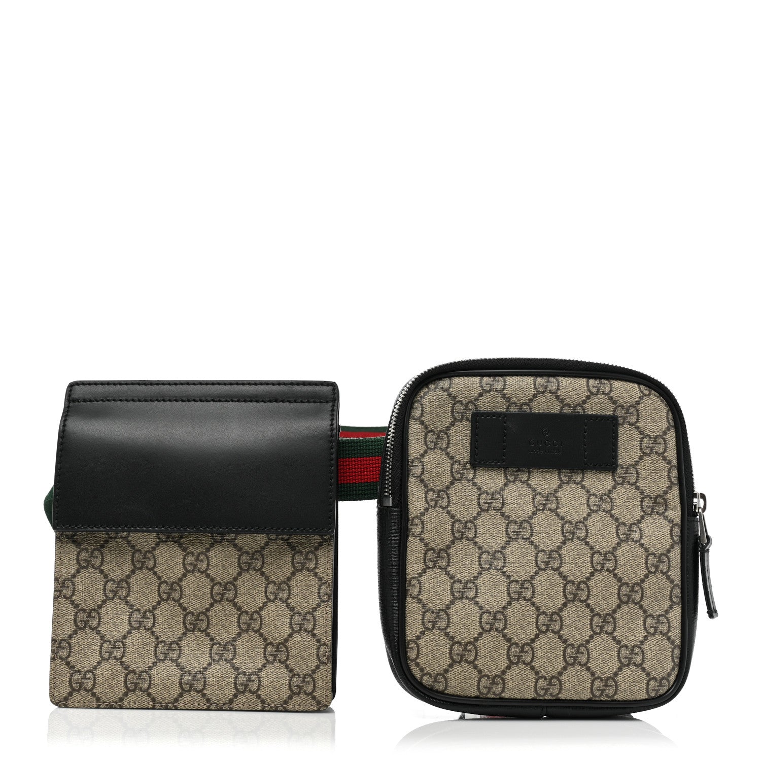 Gucci GG Supreme Monogram Web Belt Bag Black 1 of 11