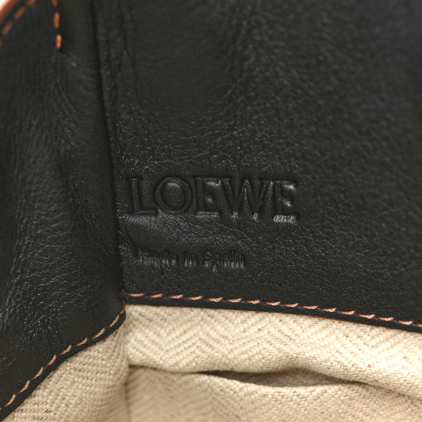 Calfskin Canvas Mini Hammock Shoulder Bag Mink Black