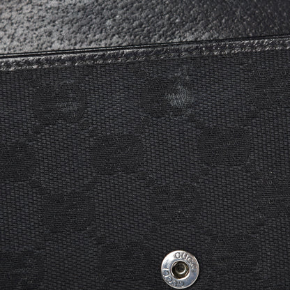 Gucci Monogram Metal Bar Chain Wallet Black 8 of 14