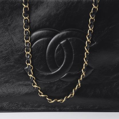 Chanel Shiny Aged Calfskin Shopping Bag Black 9 of 9