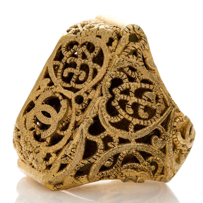 Chanel Baroque CC Ring 52 6 Gold 5 of 6