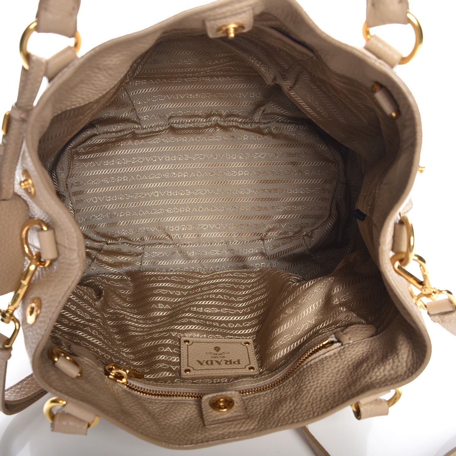 Prada Vitello Daino Tote Pomice 6 of 9