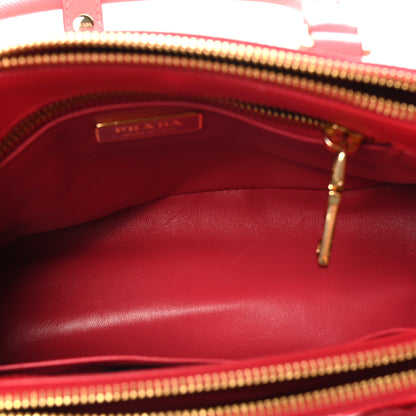 Prada X ALEX DA CORTE Saffiano Special Edition Small Galleria Double Zip Tote Rame Fragola 5 of 10