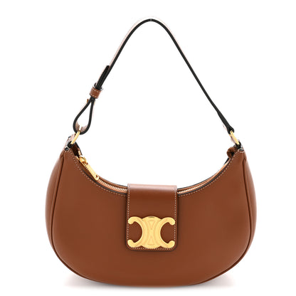 Celine Smooth Calfskin Medium Strap Ava Triomphe Shoulder Bag Tan 1 of 12