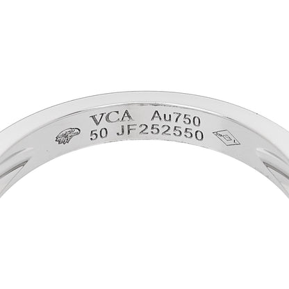 Van Cleef & Arpels 18K White Gold Diamond Vintage Alhambra Ring 50 5.25 5 of 6