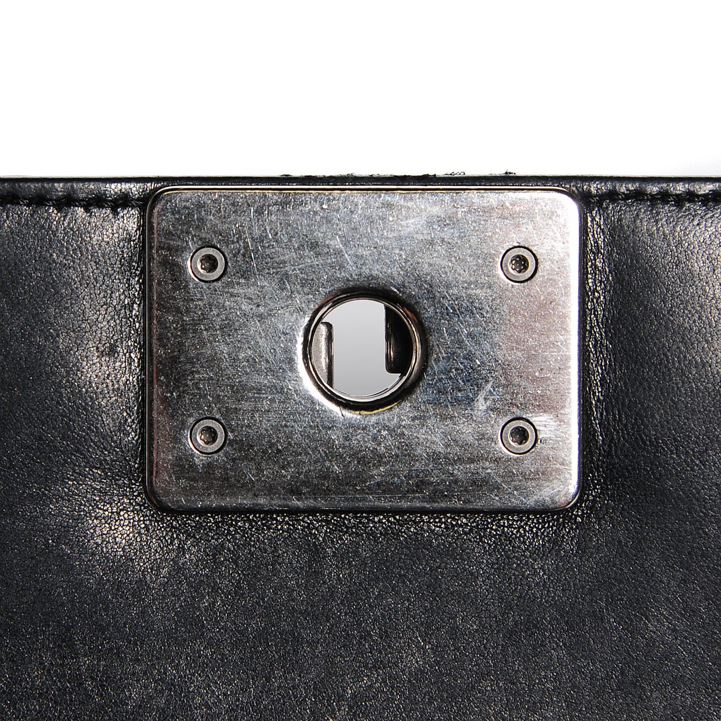 Lambskin Quilted Medium Boy Flap Black