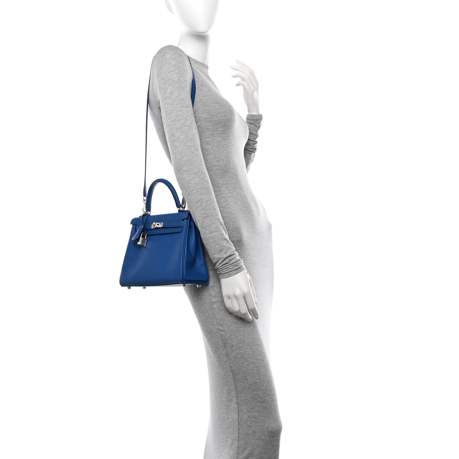 Hermes Swift Kelly Retourne 25 Bleu France 2 of 11