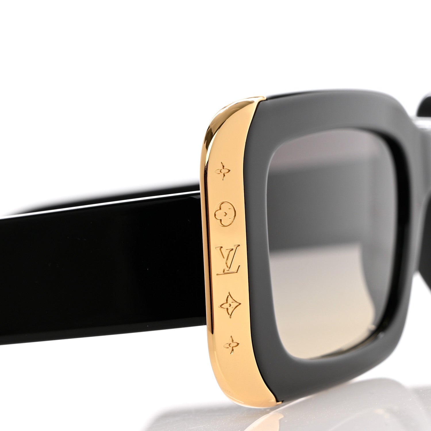 Louis Vuitton Acetate LV Moon Rectangle Sunglasses Z1653W Black 8 of 9
