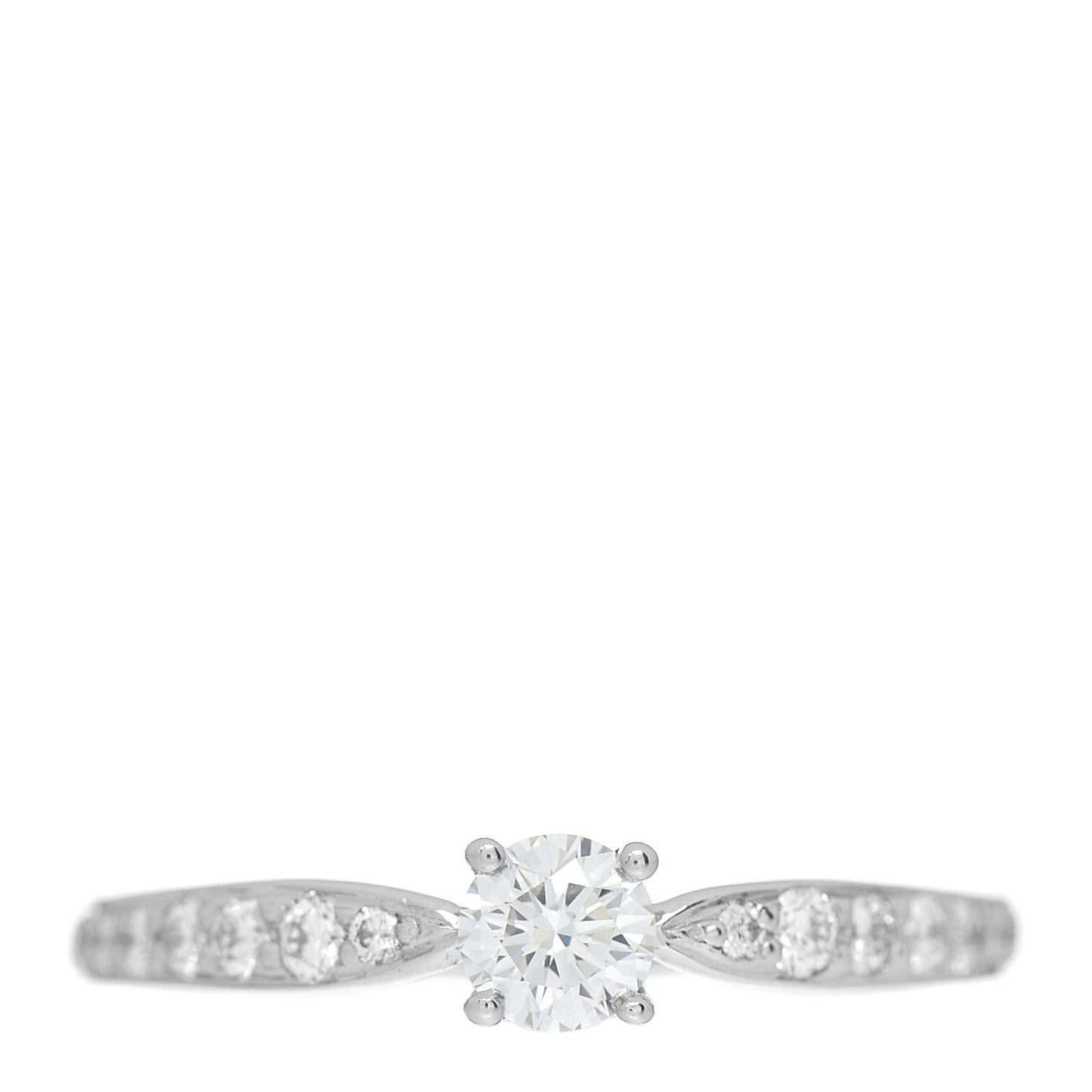 Platinum Diamond .20ct Round Brilliant Harmony Engagement Ring 49 5