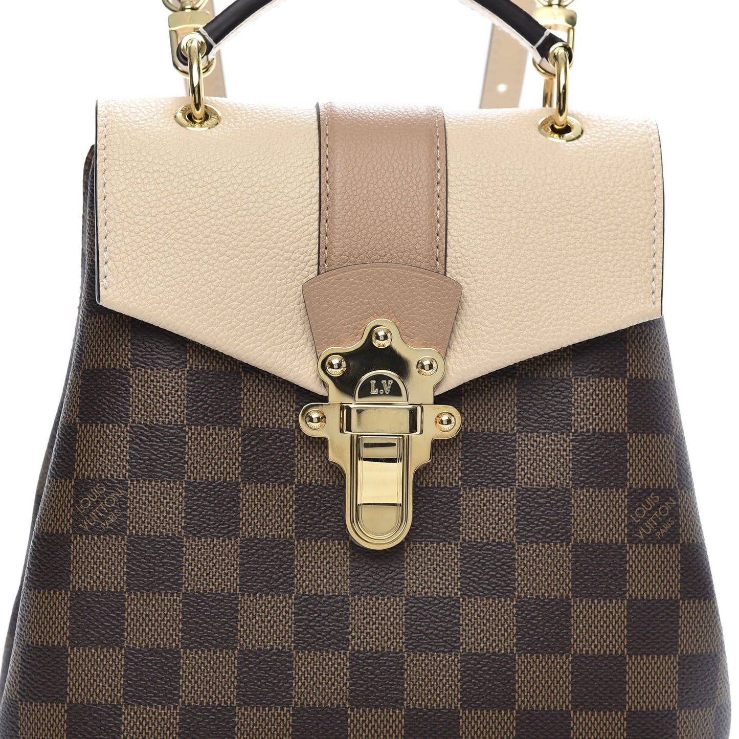Damier Ebene Clapton Backpack Creme