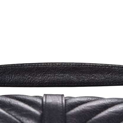 Saint Laurent Sheepskin Matelasse Chevron Monogram Medium College Bag Black 10 of 12