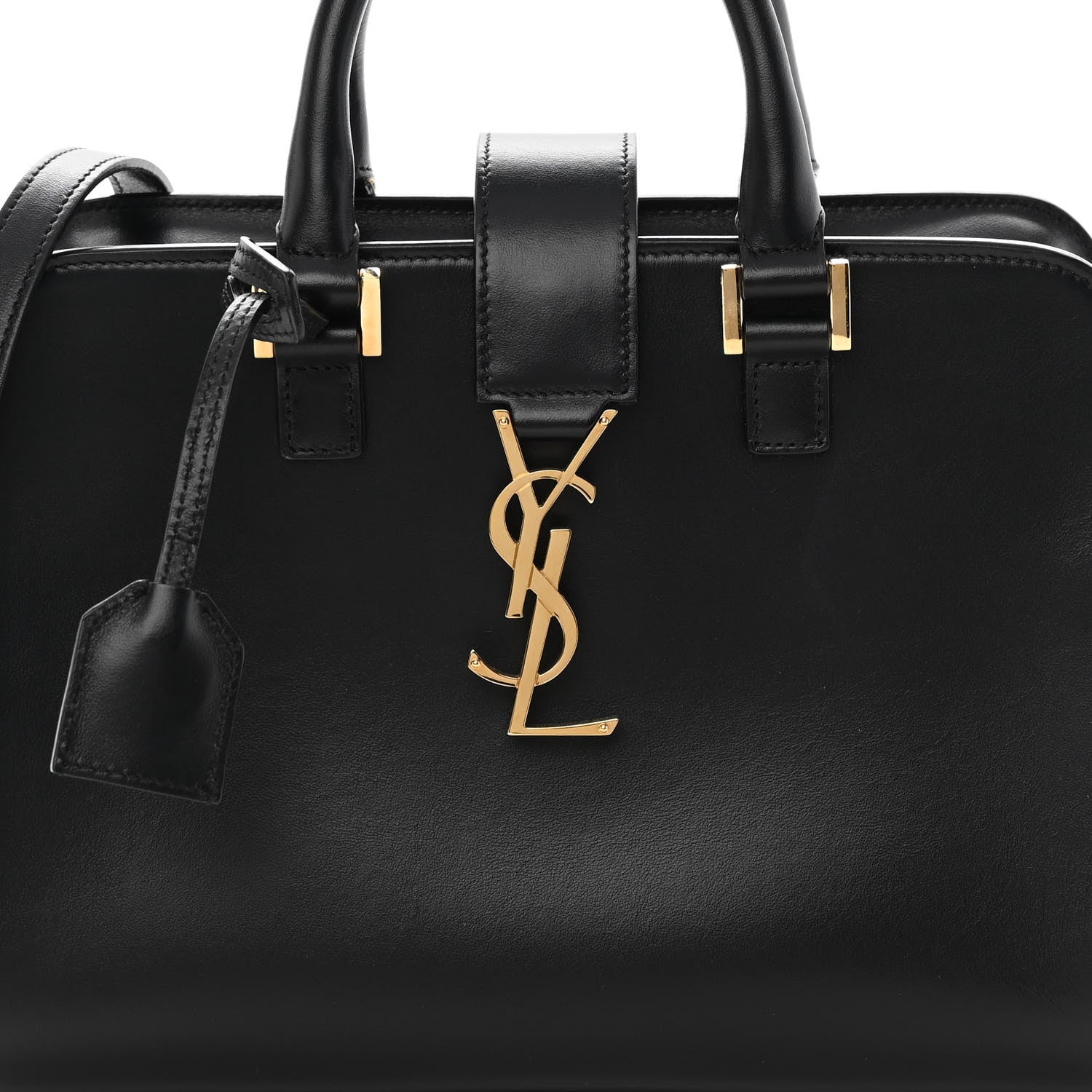 Saint Laurent Calfskin Monogram Baby Cabas Black 9 of 15