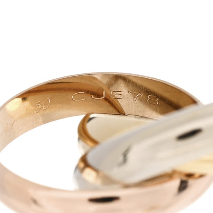 Cartier 18K Pink Yellow White Gold Classic Trinity Ring 50 5.25 5 of 5