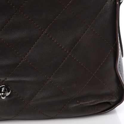 Chanel Lambskin Stitched Messenger Bag Brown 14 of 16