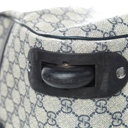 Gucci GG Plus Monogram Large Carry On Duffle Trolley Navy 10 of 16