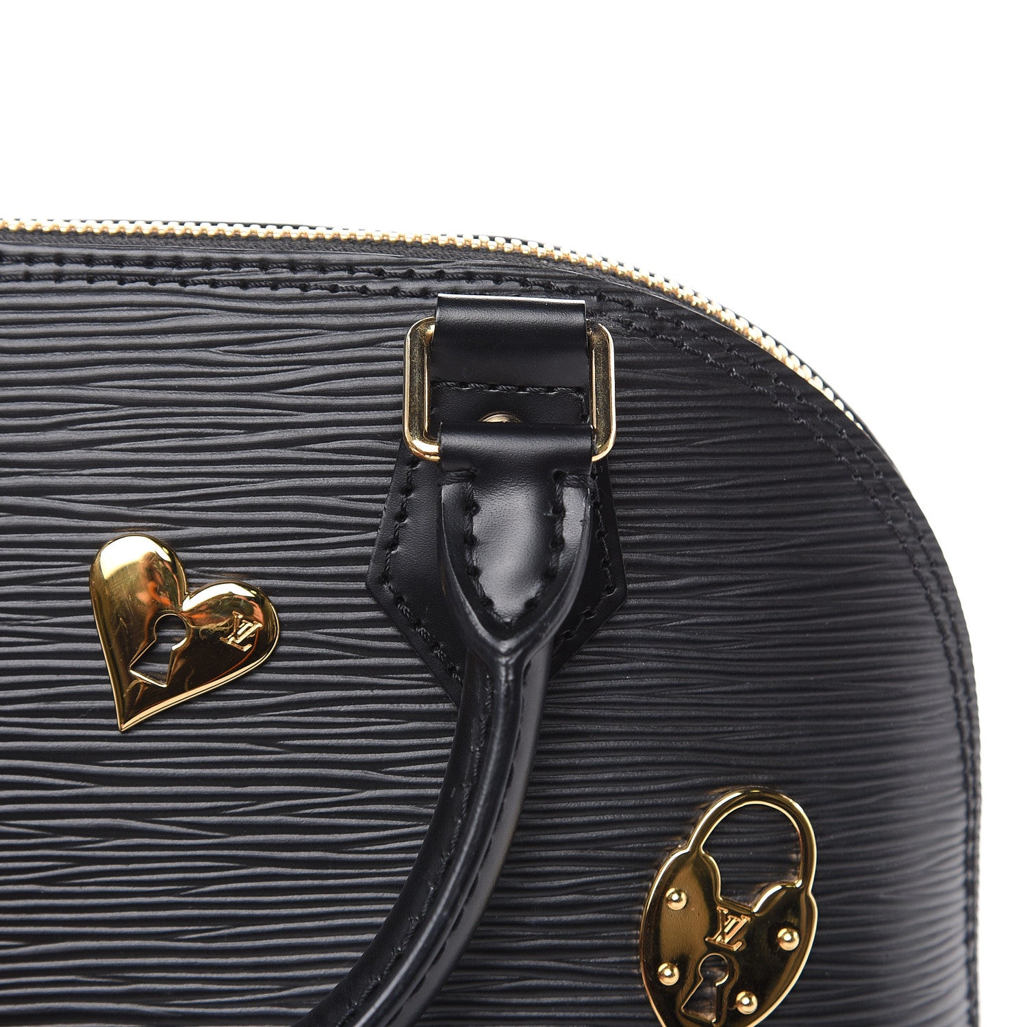Louis Vuitton Epi Love Lock Alma BB Black 11 of 14