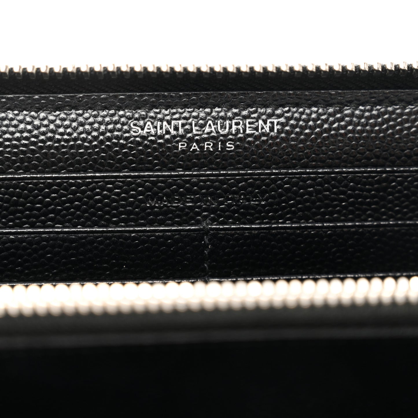 Grain De Poudre Matelasse Chevron Monogram Zip Around Wallet Black