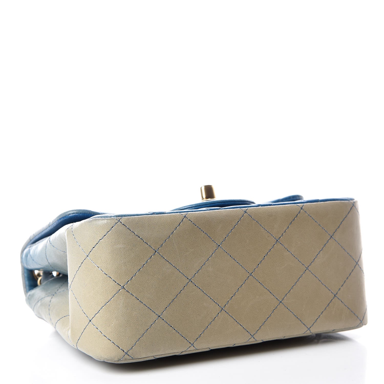 Chanel Lambskin Degrade Quilted Mini Square Flap Light Blue 4 of 16