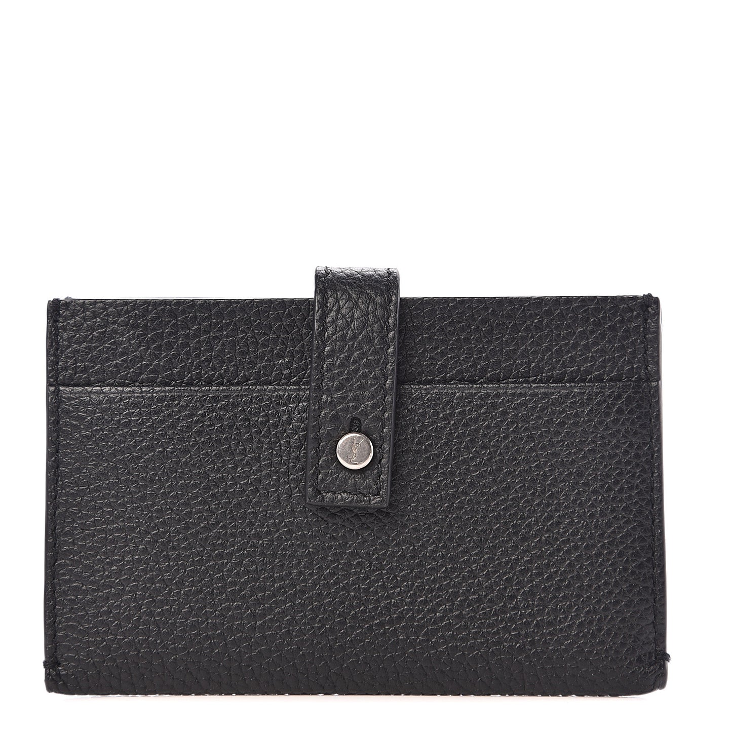 Grained Calfskin Sac De Jour Card Case Black