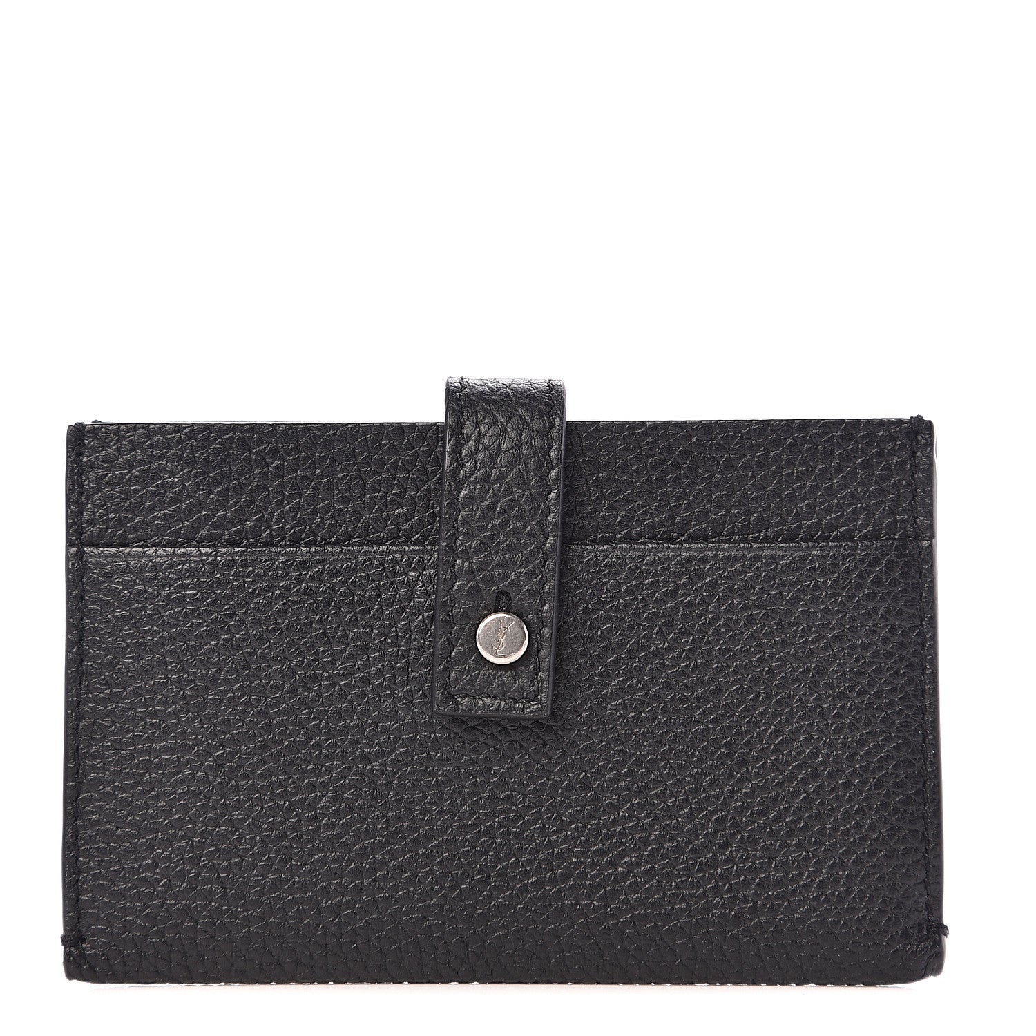 Saint Laurent Grained Calfskin Sac De Jour Card Case Black 1 of 6