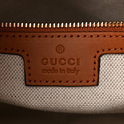 Gucci Canvas Calfskin Web Small Interlocking G Tote Bag Green Red 6 of 10
