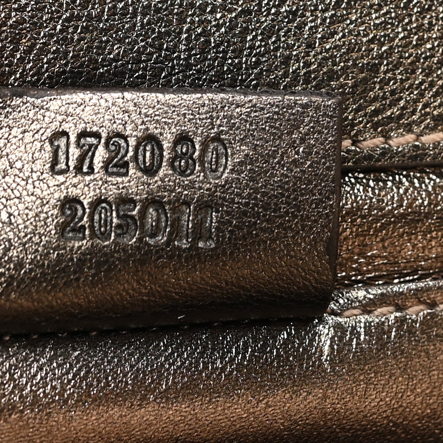 Gucci Metallic Calfskin Britt Clutch Pewter 7 of 9