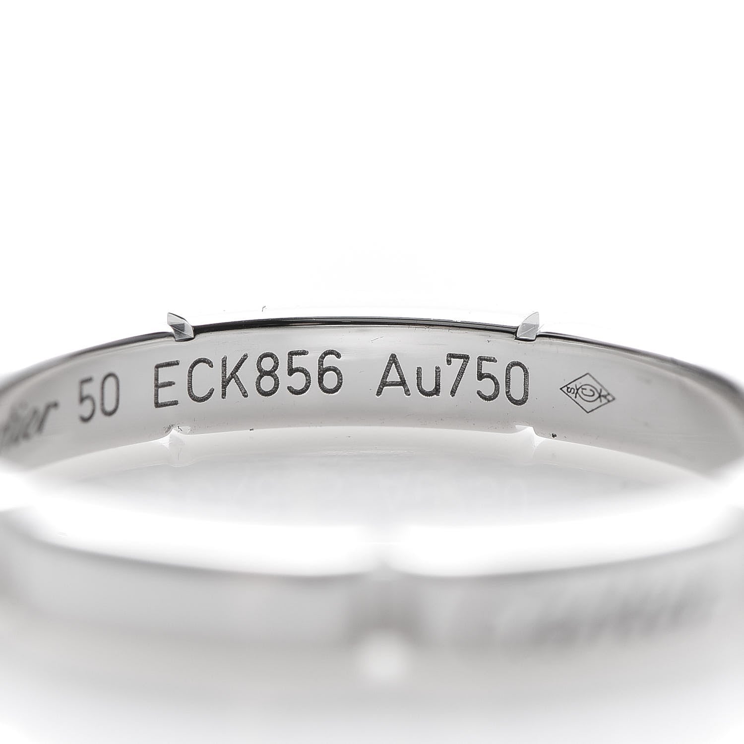 Cartier 18K White Gold 2.5mm Maillon Panthere Wedding Band Ring 50 5.25 5 of 5