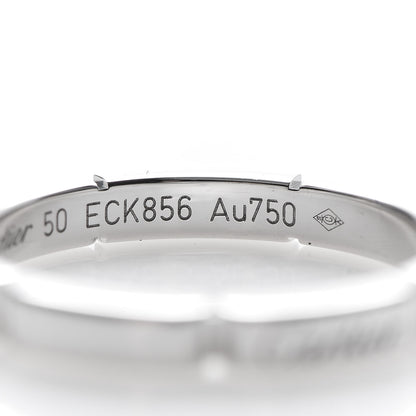Cartier 18K White Gold 2.5mm Maillon Panthere Wedding Band Ring 50 5.25 5 of 5