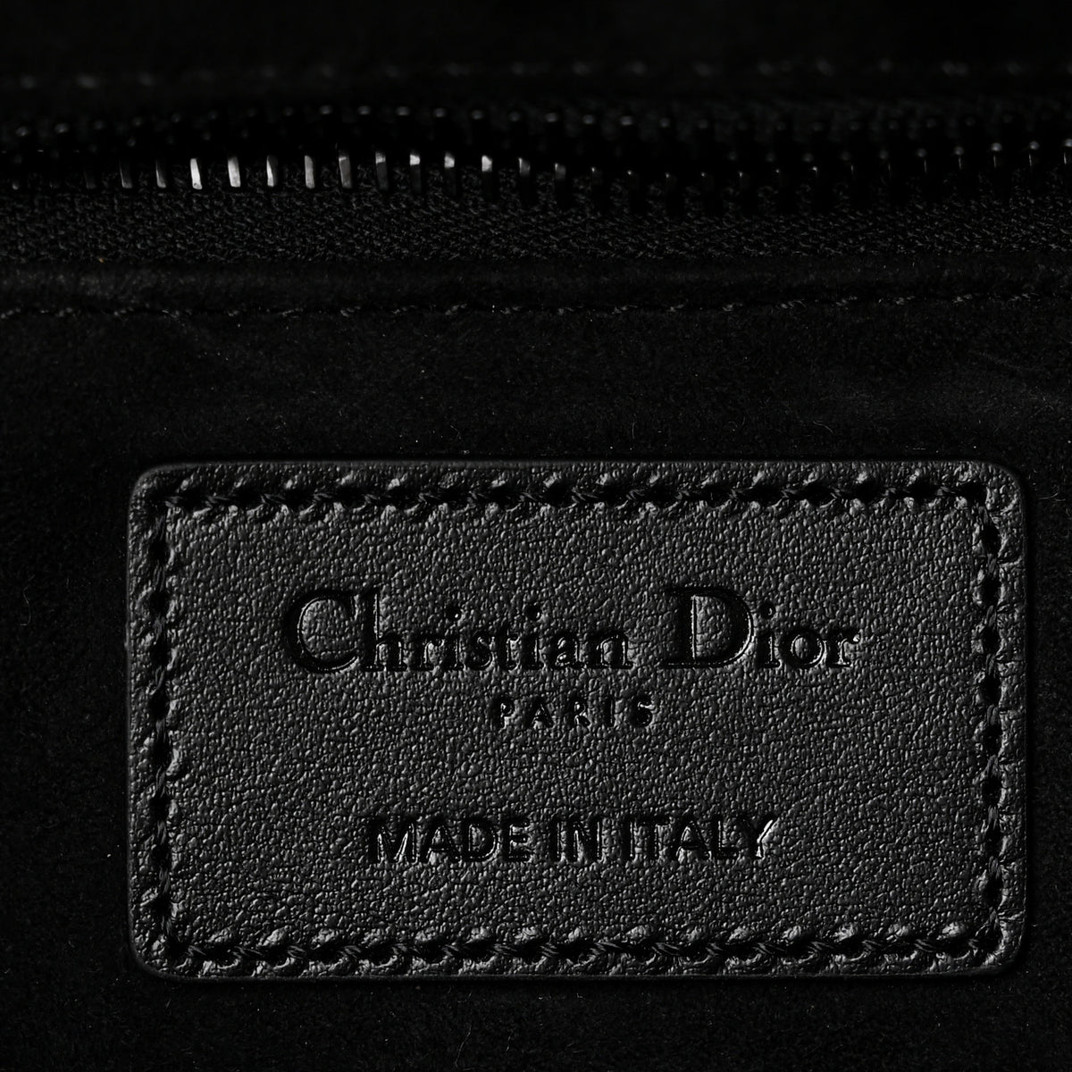 Calfskin Cannage Diamond Cannage Medium Lady Dior Black