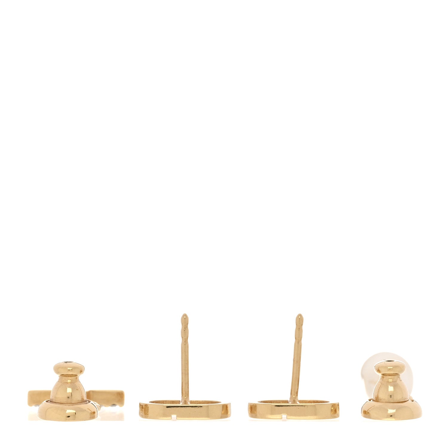 Christian Dior Crystal Pearl Star Earrings Gold 3 of 5