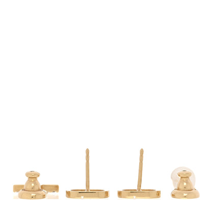 Christian Dior Crystal Pearl Star Earrings Gold 3 of 5